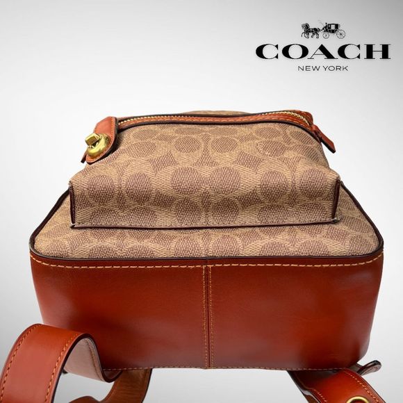 Coach Campus 23 Backpack in Tan Rust / Brass 32715 $395 - Picture 9 of 12